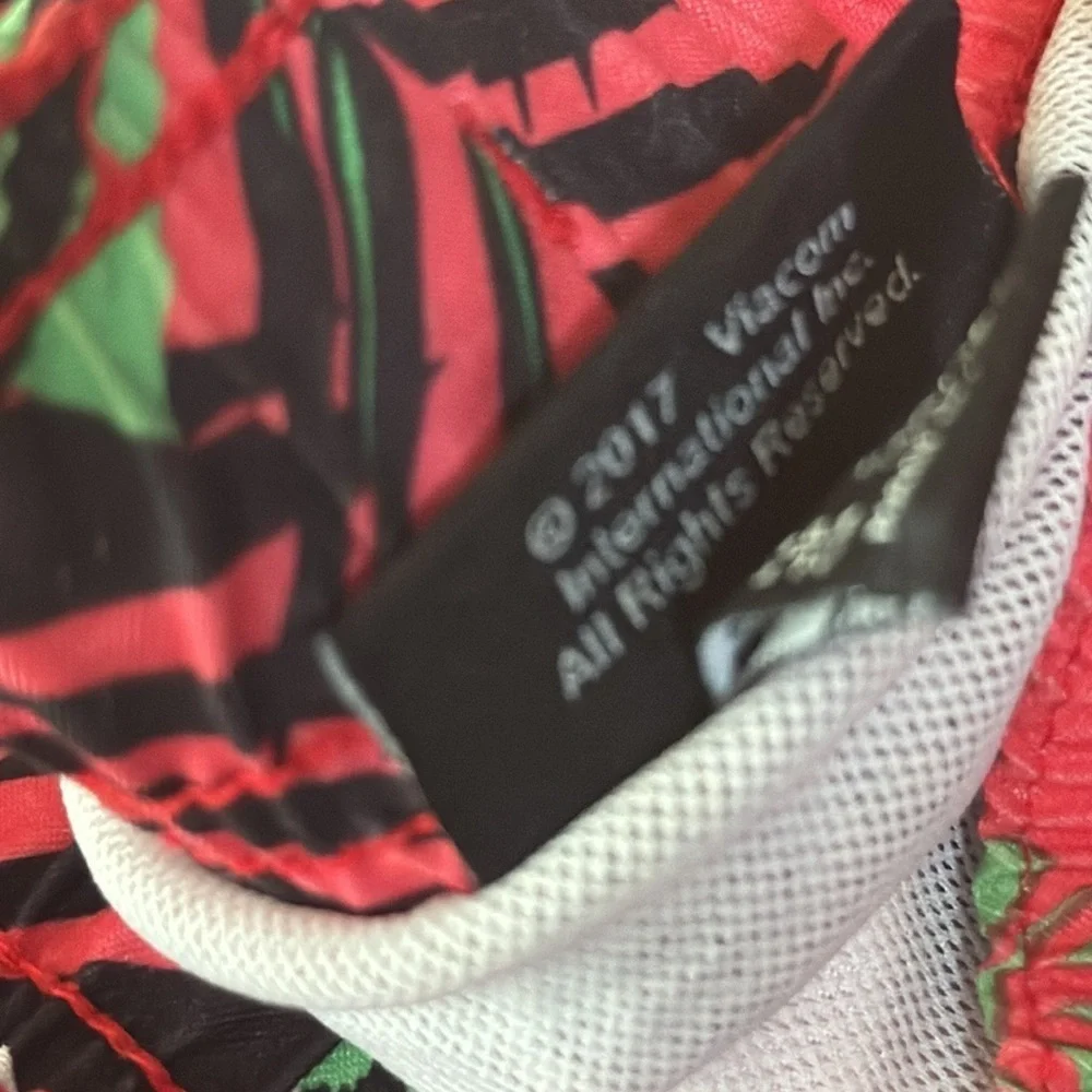 MTV Mens Swim Trunks Shorts Hawaiian Tropical Pink Lined Drawstring